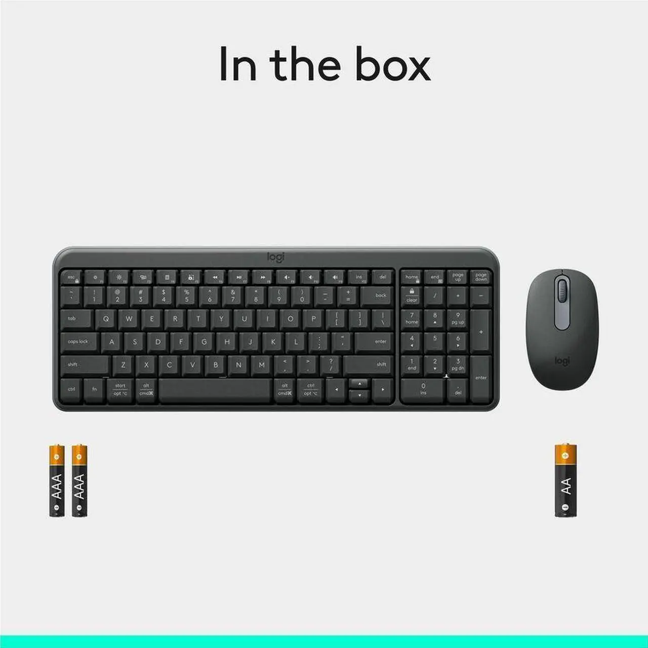 Alt view image 5 of 14 - Logitech MK250 Bluetooth Wireless Mouse and Keyboard Combo: Fast & Easy Connectivity, Compact Wireless Keyboard, Ambidextrous Mouse (Graphite) - Wireless Bluetooth Keyboard - Graphite - Wireless B