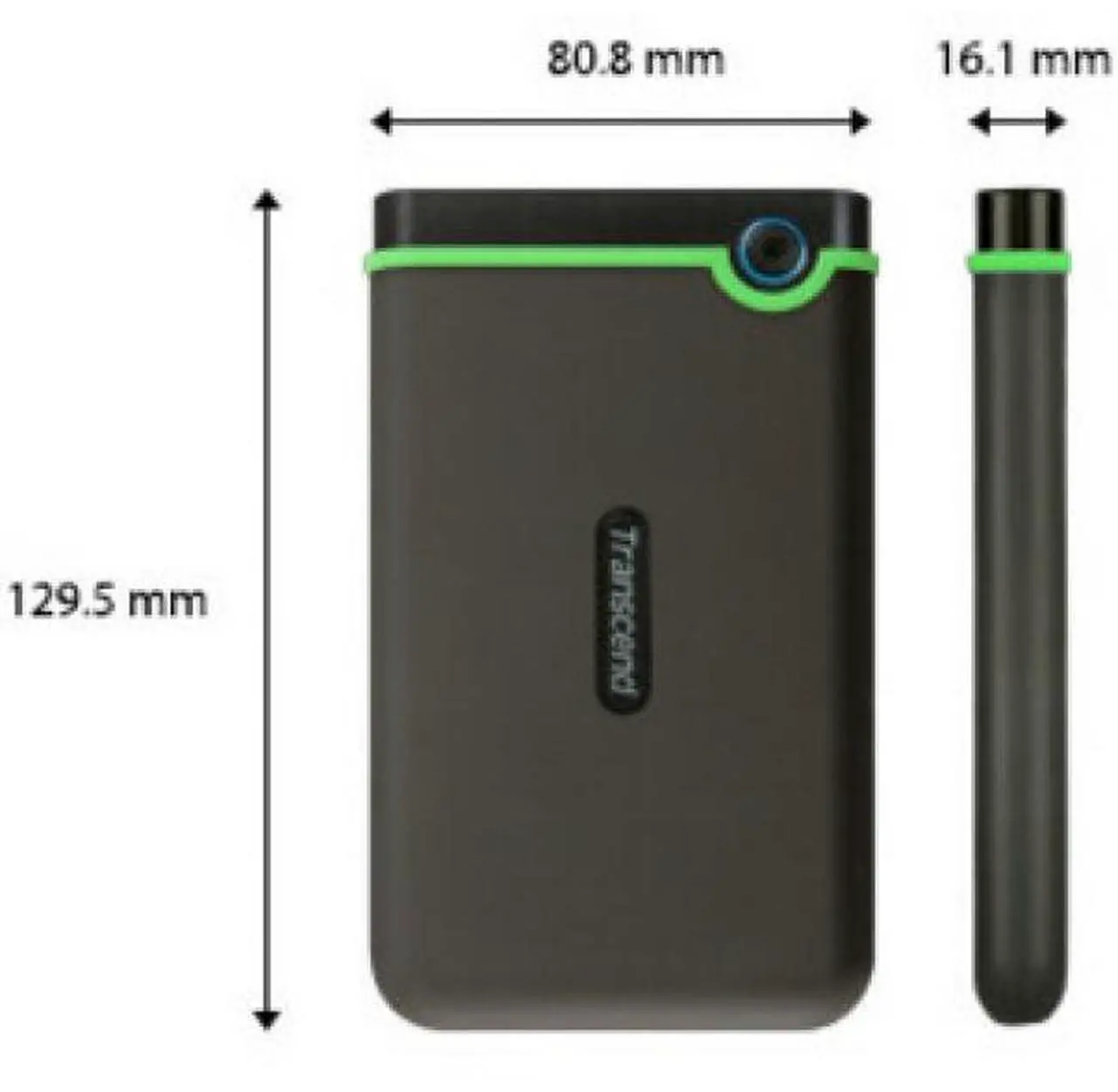 Alt view image 7 of 10 - Transcend StoreJet 25M3C - Hard drive - 2 TB - external (portable) - 2.5" - USB 3.1 Gen 1 - iron grey