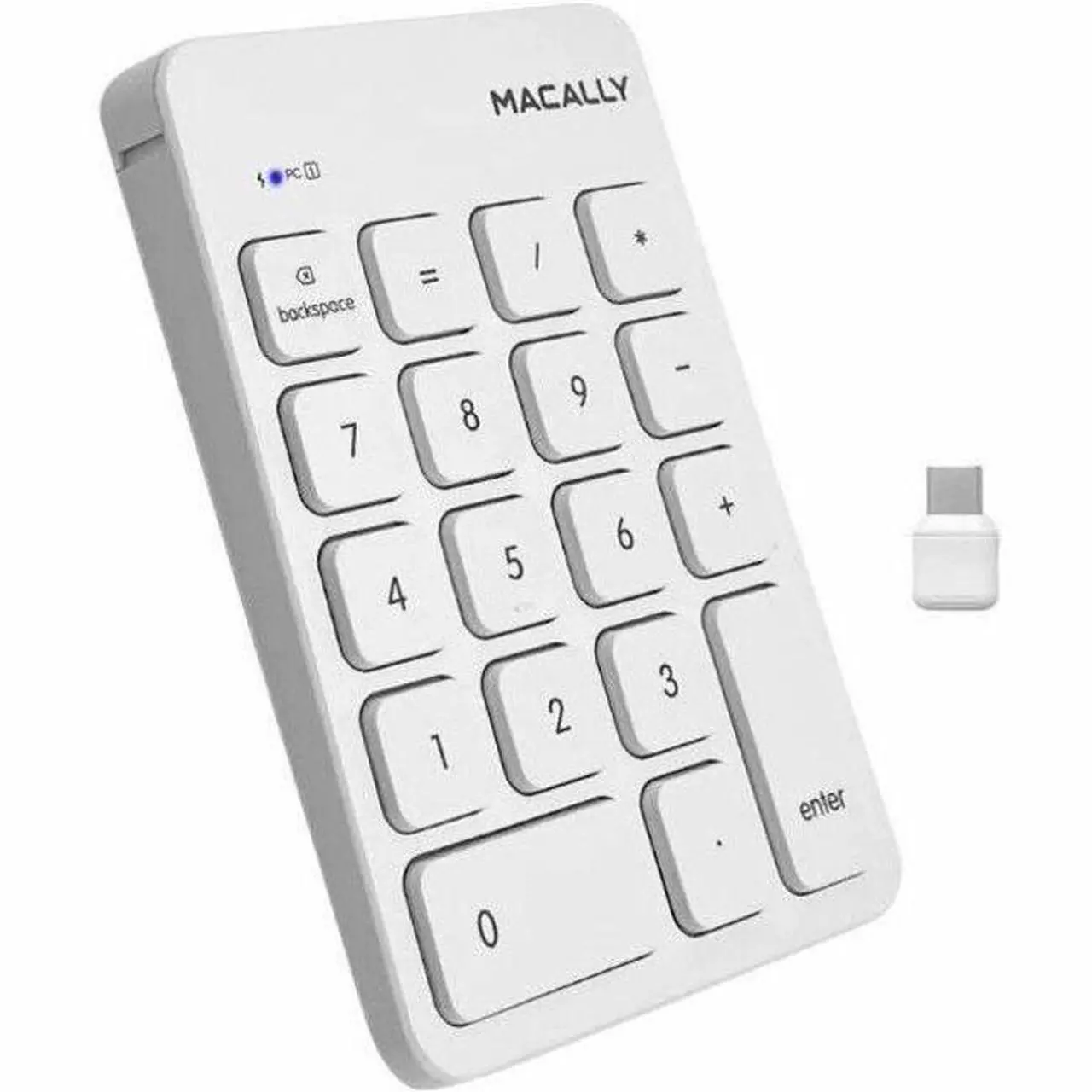 Main image of Macally keypad - Wireless Connectivity - RF - 2.40 GHz - USB Type C Interface - 18 Key(s) - MacBook, Chromebook, Computer, MacBook Pro - PC, Mac - Scissors Keyswitch