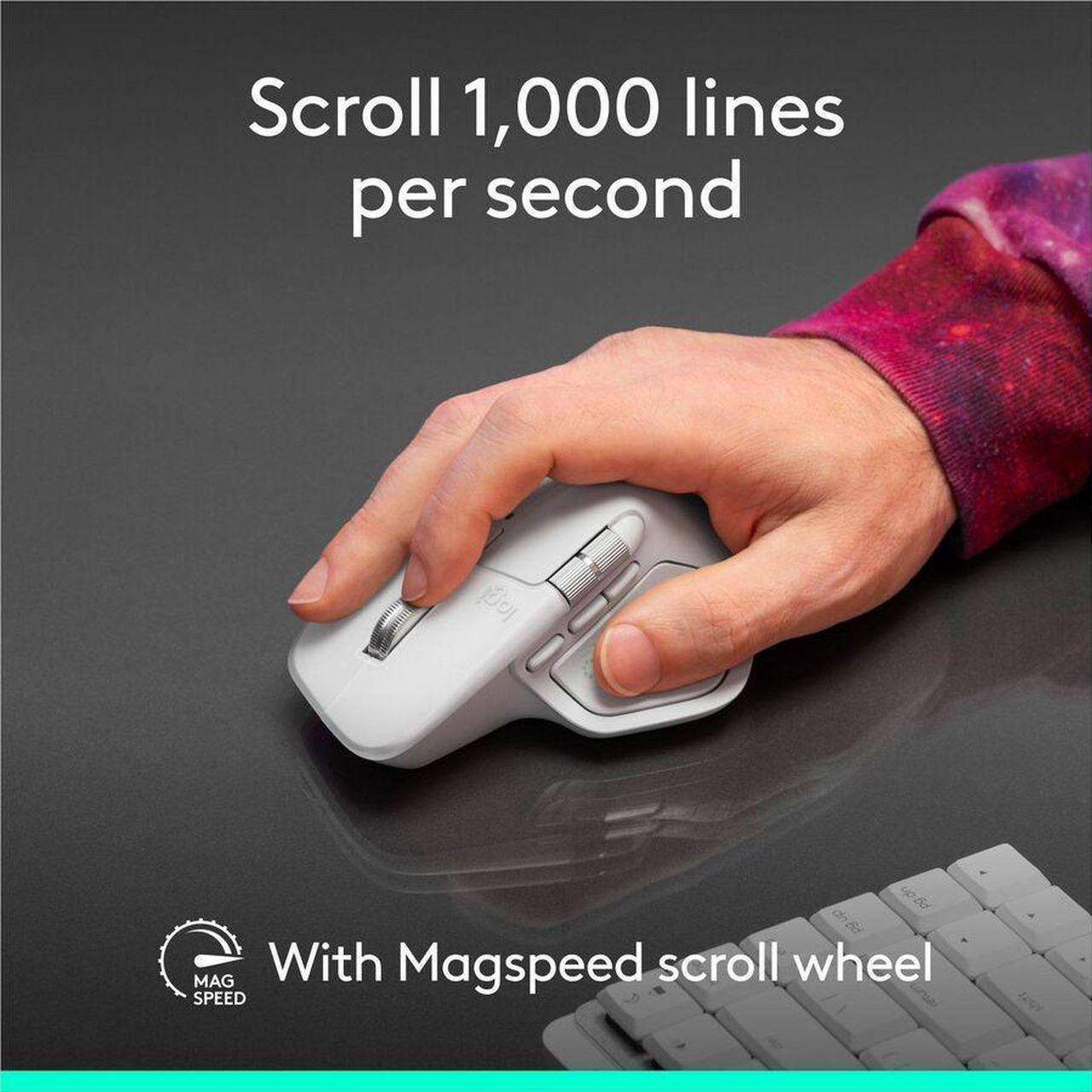 Open Box: Logitech MX Master 4 for Mac - Wireless Bluetooth Mouse with Ultra-fast Scrolling, Ergo, haptic feedback, Customize vibration intensity - White Silver - Newegg.com - Open Box condition - Image 32