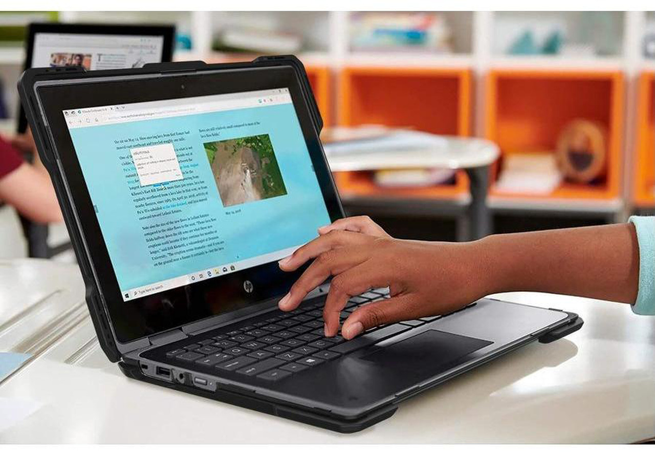 Open Box: InfoCase HP x360 Rugged Snap-On Case - For HP Chromebook, Notebook - Black - Scratch Resistant, Anti-slip, Drop Resistant, Shock Resistant, Heat Resistant, Damage Resistant - Polycarbonate (PC), Therm - Newegg.com - Open Box condition - Image 10