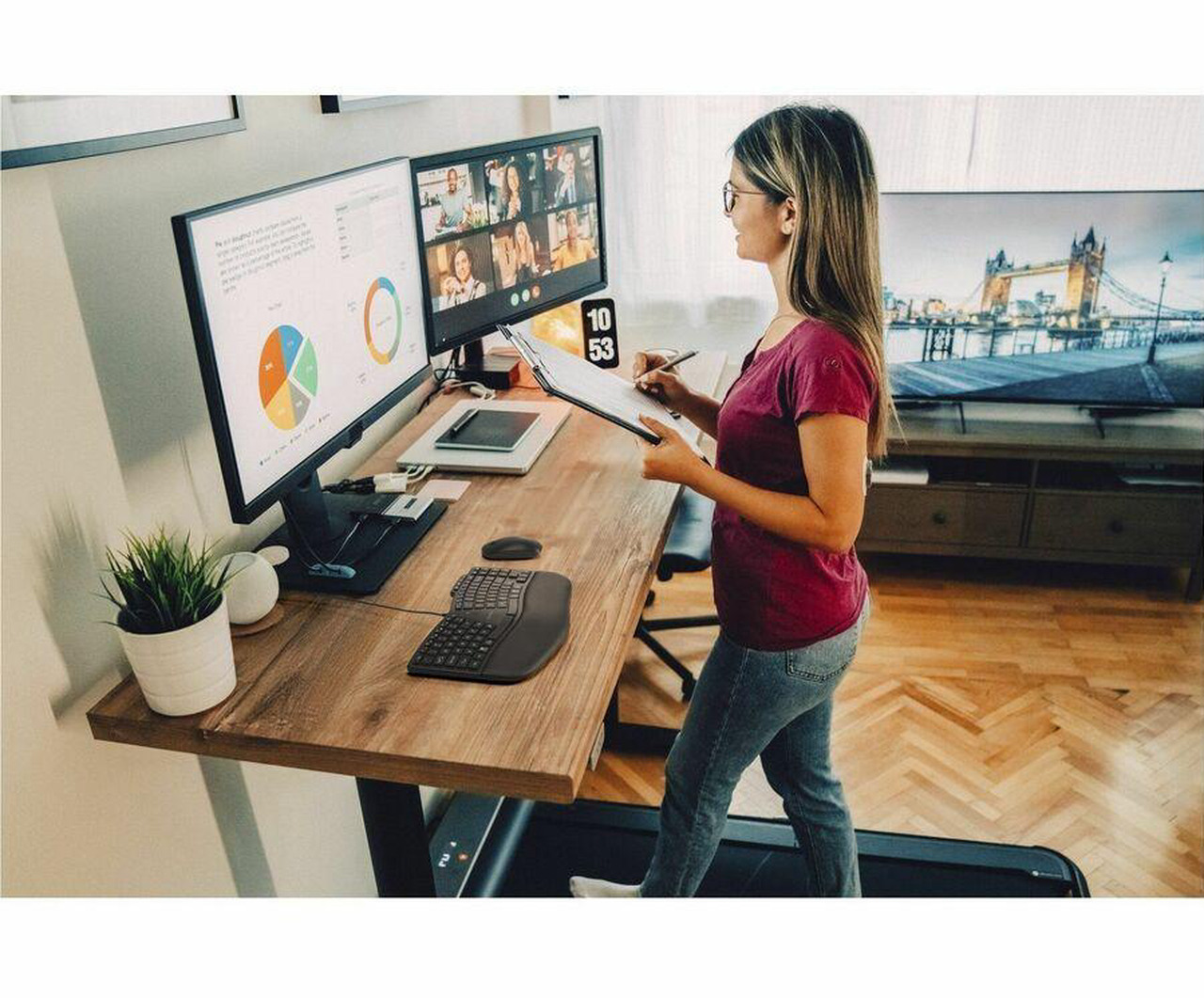 Open Box: Kensington Pro Fit Ergo KB675 EQ TKL Wired Keyboard, USB-A Connection, Ergonomic Curved Design, Programmable Keys (K75497NA) - Newegg.com - Open Box condition - Image 27