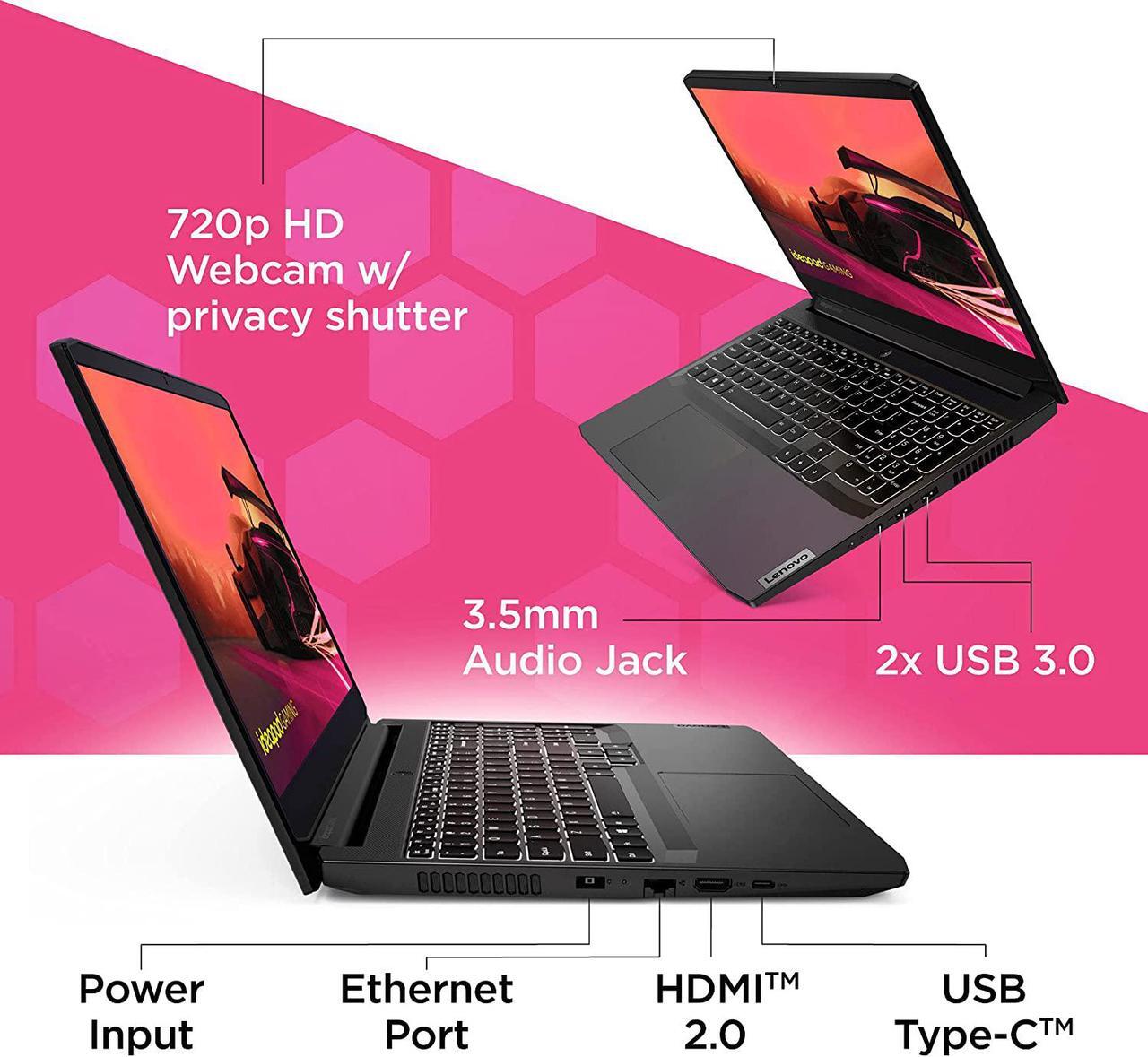 Alt view image 7 of 13 - Lenovo IdeaPad Gaming 3 15ACH6 - 15.6" GeForce RTX 3050 Ti Laptop GPU - AMD Ryzen 5 5600H  - 8GB Memory - 512 GB PCIe SSD - Windows 11 Home 64-bit - Gaming Laptop - 120 Hz IPS (82K200XXUS )