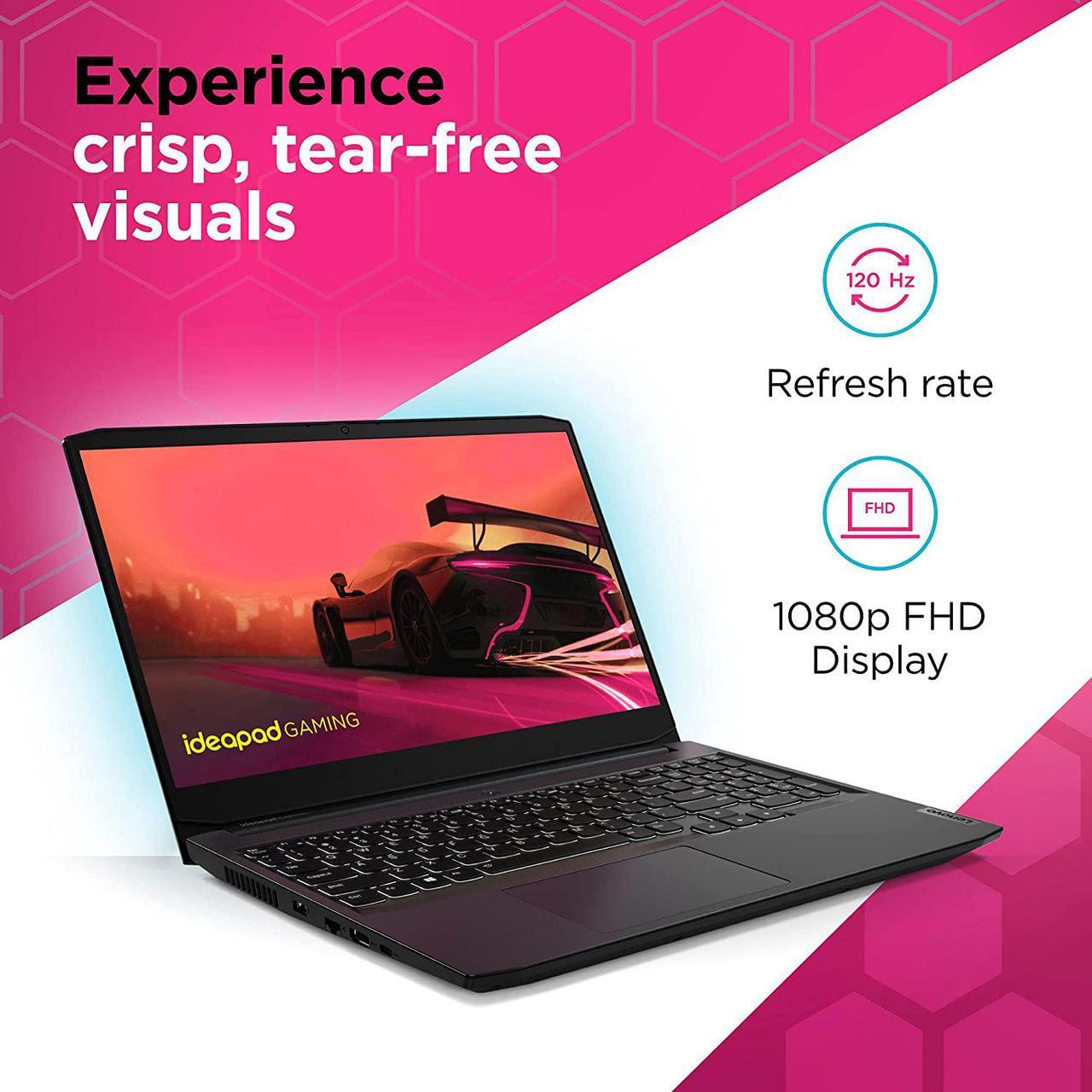 Alt view image 3 of 13 - Lenovo IdeaPad Gaming 3 15ACH6 - 15.6" GeForce RTX 3050 Ti Laptop GPU - AMD Ryzen 5 5600H  - 8GB Memory - 512 GB PCIe SSD - Windows 11 Home 64-bit - Gaming Laptop - 120 Hz IPS (82K200XXUS )