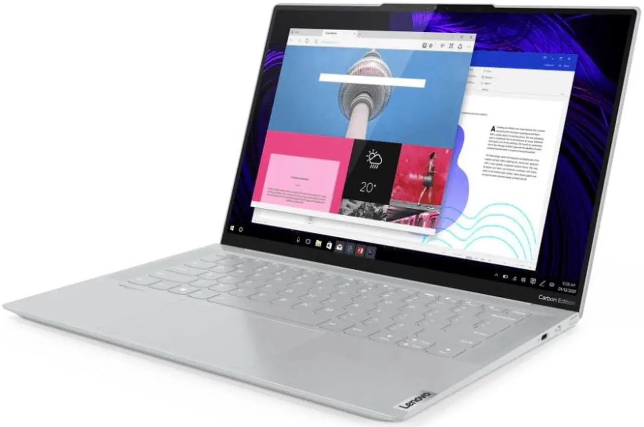 Alt view image 3 of 4 - Lenovo IdeaPad Slim 7 Carbon 14" 2.8K OLED Touchscreen Laptop AMD Ryzen 7-5800U 16GB RAM 512GB SSD Cloud Grey