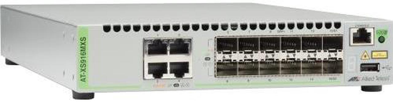 Allied Telesis 12 SFP/SFP+ Slot Stackable Switch with 4-Port 100/1000/10G Base-T (RJ-45)