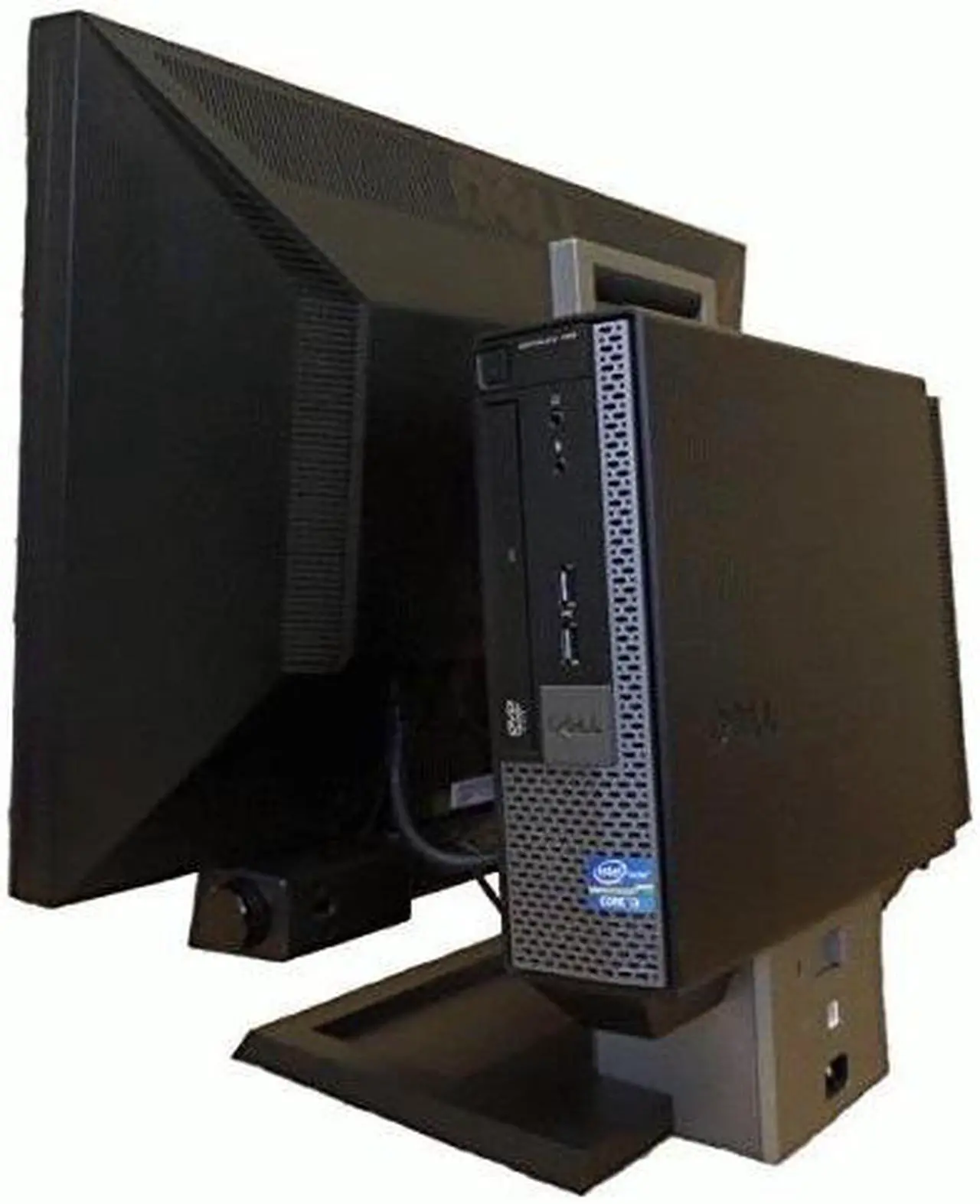 Alt view image 2 of 12 - Dell - 5TPP7 - Dell MDS14 Monitor Stand - Up to 24 Screen Support - 14.30 lb Load Capacity - 8.5 Height x 20.1 Width x 31.1 Depth - Desktop - Metal - Black