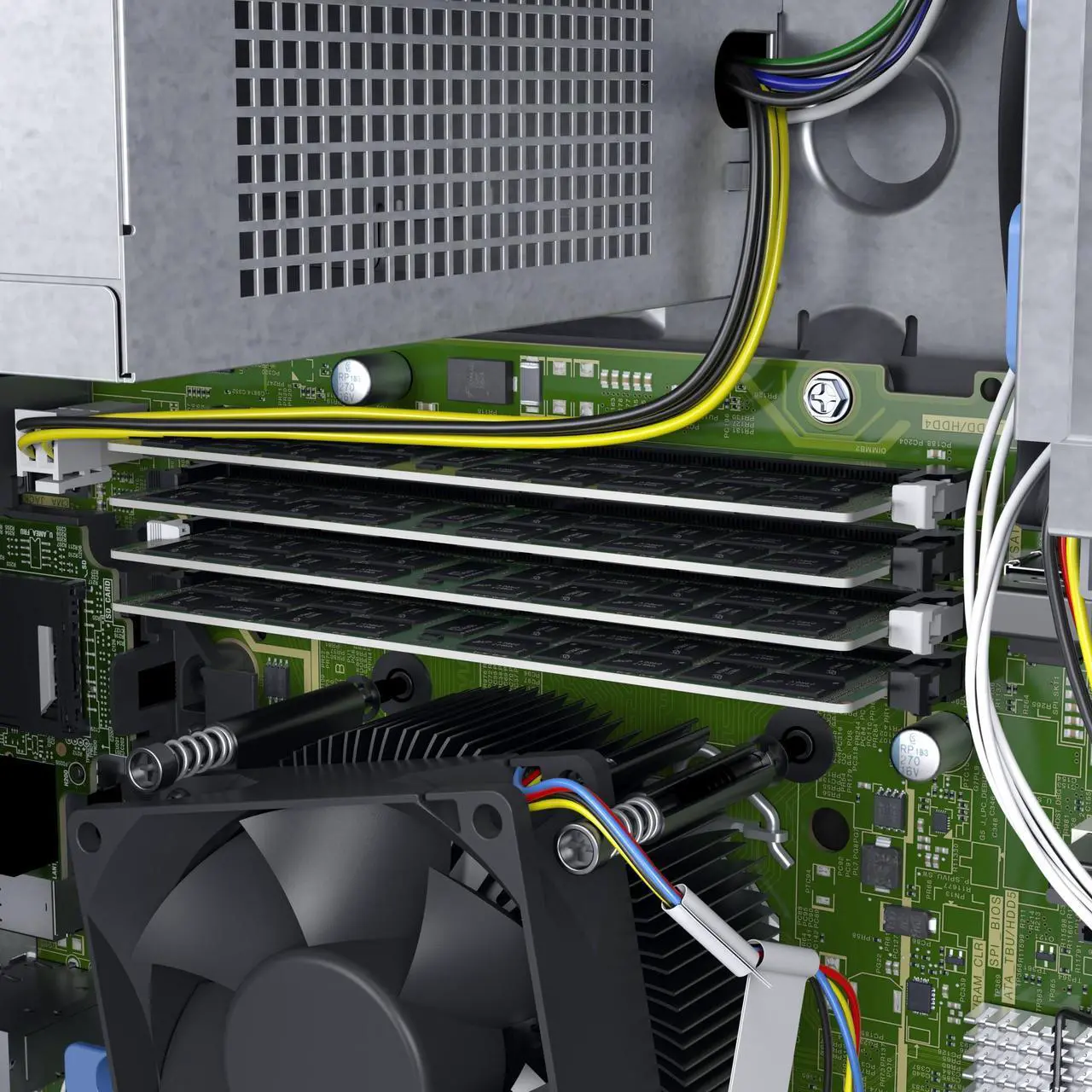 Alt view image 6 of 9 - Dell PowerEdge T130 Mini-tower Server - 1 x Intel Xeon E3-1220 v6 Quad-core (4 Core) 3 GHz - 8 GB Installed DDR4 SDRAM - 1 TB (1 x 1 TB) Serial ATA/600 HDD - Serial ATA, Serial Attached SCSI (SAS) Controller - 290 W