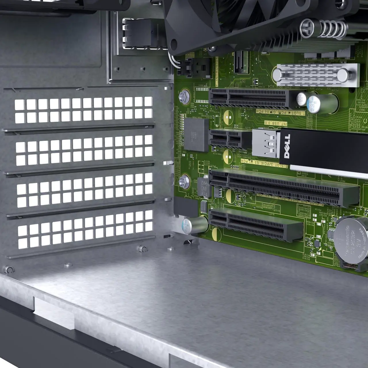 Alt view image 2 of 9 - Dell PowerEdge T130 Mini-tower Server - 1 x Intel Xeon E3-1220 v6 Quad-core (4 Core) 3 GHz - 8 GB Installed DDR4 SDRAM - 1 TB (1 x 1 TB) Serial ATA/600 HDD - Serial ATA, Serial Attached SCSI (SAS) Controller - 290 W