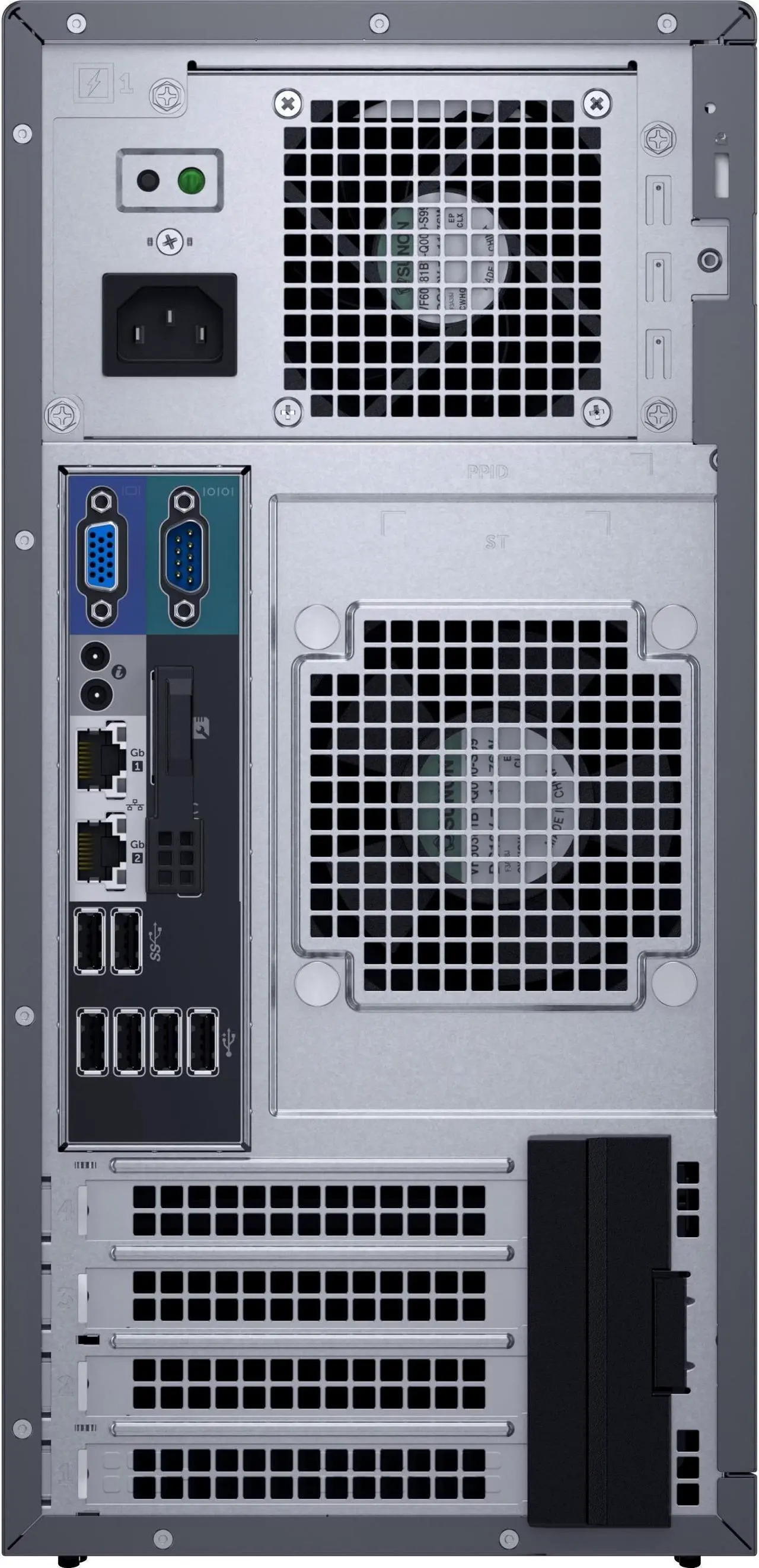 Main image of Dell PowerEdge T130 Mini-tower Server - 1 x Intel Xeon E3-1220 v6 Quad-core (4 Core) 3 GHz - 8 GB Installed DDR4 SDRAM - 1 TB (1 x 1 TB) Serial ATA/600 HDD - Serial ATA, Serial Attached SCSI (SAS) Controller - 290 W