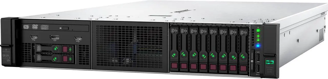 Alt view image 3 of 7 - HP ProLiant DL380 G10 2U Rack Server - 2 x Intel Xeon Gold 6148 Icosa-core (20 Core) 2.40 GHz - 64 GB Installed DDR4 SDRAM - 12Gb/s SAS Controller - 2 x 800 W - 2 Processor Support - 768 GB RAM Suppor