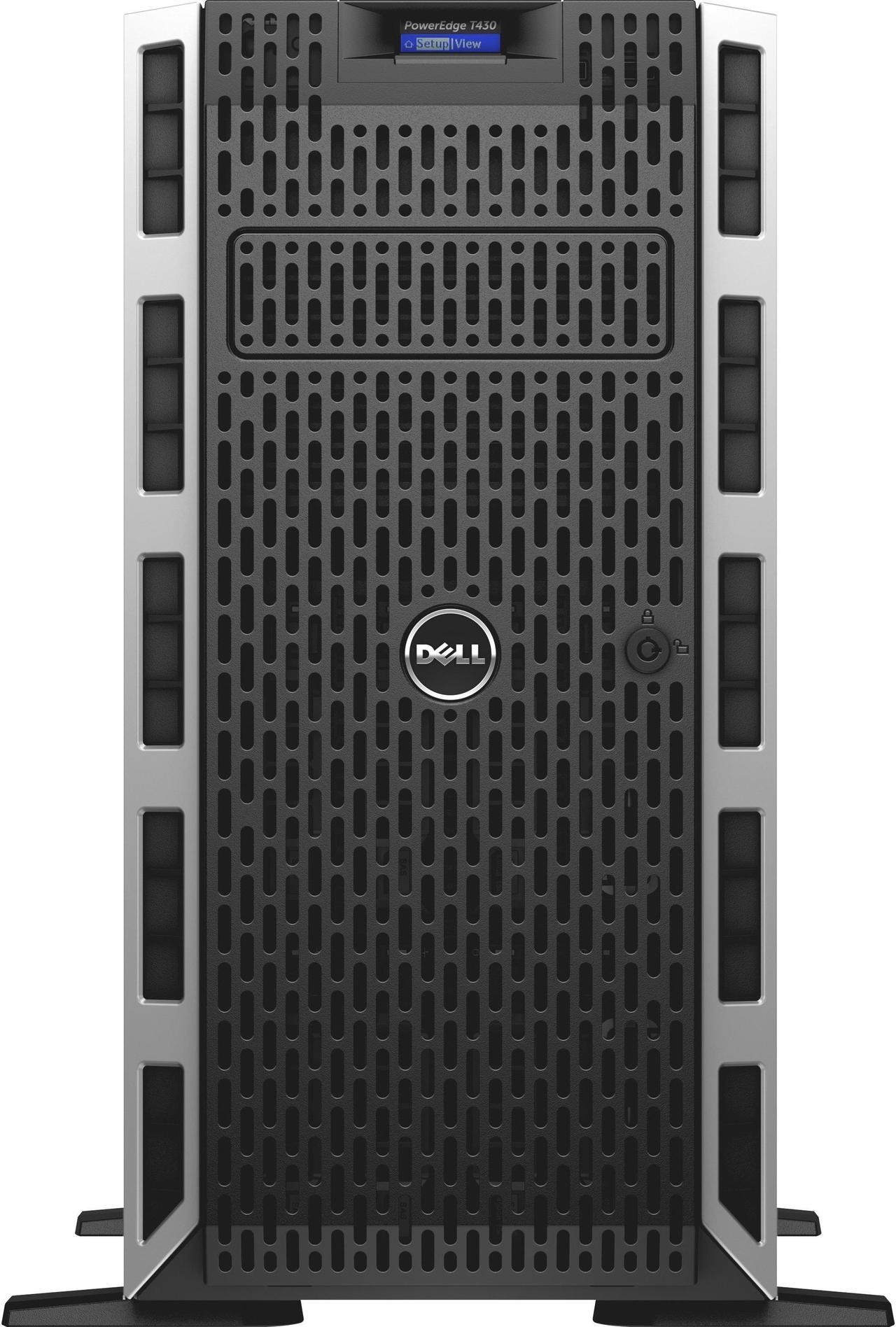 Alt view image 2 of 6 - Dell PowerEdge T430 5U Tower Server - 1 x Intel Xeon E5-2620 v4 Octa-core (8 Core) 2.10 GHz - 8 GB Installed DDR4 SDRAM - 300 GB (1 x 300 GB) 12Gb/s SAS HDD - Serial Attached SCSI (SAS) Controller - 2 x 495 W