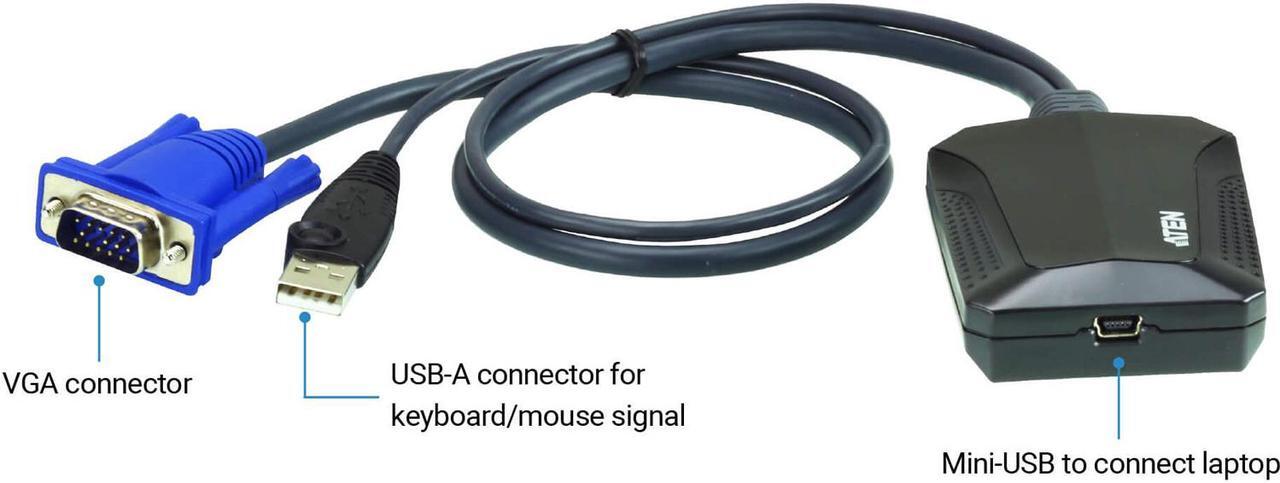 Alt view image 6 of 20 - Aten USB/VGA Video/Data Transfer Cable