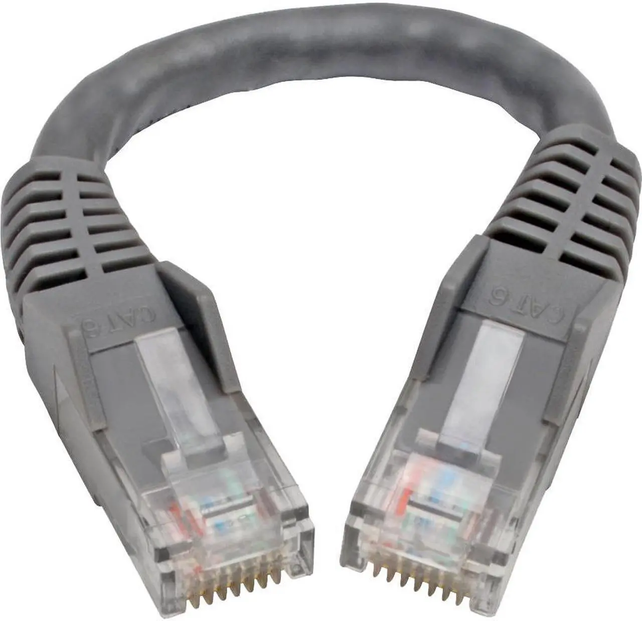 Alt view image 2 of 18 - Tripp Lite N201-06N-GY Premium Cat6 Gigabit Snagless Molded Utp Patch Cable, 24 Awg, 550 Mhz/1 Gbps (Rj45 M/M) , Gray, 6 In. - Patch Cable - Rj-45 (M) To Rj-45 (M) - 5.9 In - Utp - Cat 6 - Ieee 802.3