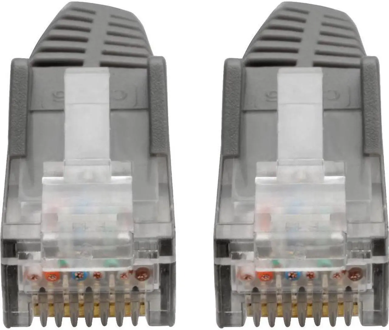 Alt view image 3 of 18 - Tripp Lite N201-06N-GY Premium Cat6 Gigabit Snagless Molded Utp Patch Cable, 24 Awg, 550 Mhz/1 Gbps (Rj45 M/M) , Gray, 6 In. - Patch Cable - Rj-45 (M) To Rj-45 (M) - 5.9 In - Utp - Cat 6 - Ieee 802.3