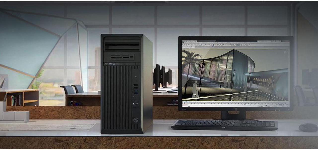 Alt view image 5 of 9 - HP Z240 Workstation - 1 x Intel Xeon E3-1245 v6 Quad-core (4 Core) 3.70 GHz - 8 GB DDR4 SDRAM - 1 TB HDD - 256 GB SSD - Intel HD Graphics P630 Graphics - Windows 10 Pro 64-bit - Mini-tower - Black - 1