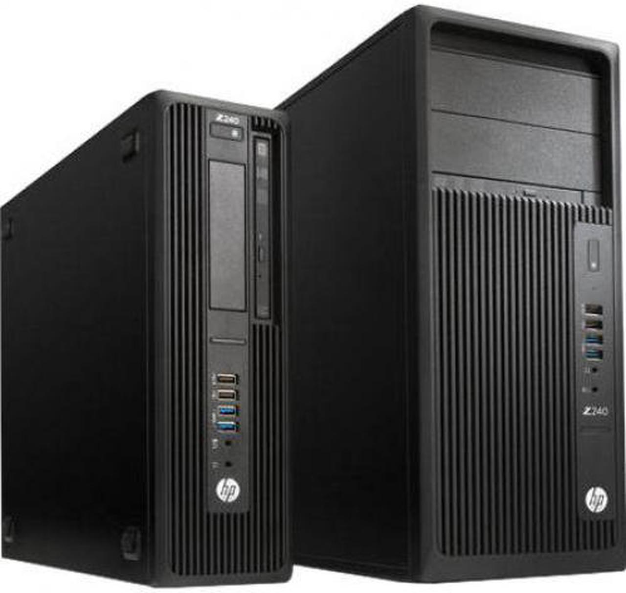 Alt view image 4 of 9 - HP Z240 Workstation - 1 x Intel Xeon E3-1245 v6 Quad-core (4 Core) 3.70 GHz - 8 GB DDR4 SDRAM - 1 TB HDD - 256 GB SSD - Intel HD Graphics P630 Graphics - Windows 10 Pro 64-bit - Mini-tower - Black - 1