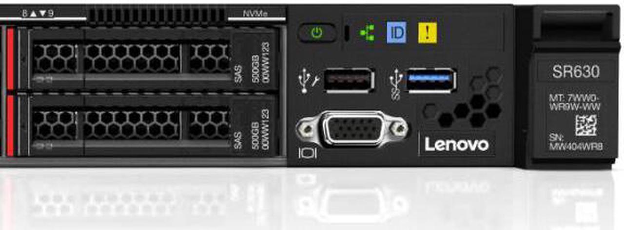 Main image of Lenovo 7X02A04YNA Thinksystem Sr630 7X02 - Server - Rack-Mountable - 1U - 2-Way - 1 X Xeon Gold 5118 / 2.3 Ghz - Ram 32 Gb - No Hdd - Matrox G200 - No Os - Monitor: None - Topseller