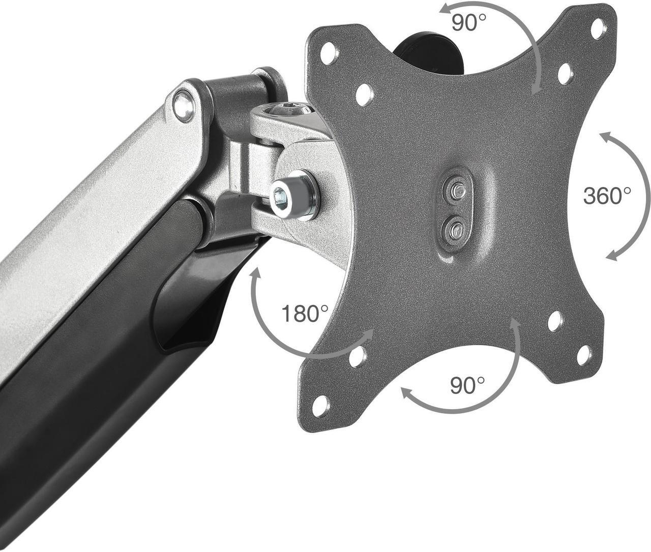 Alt view image 7 of 18 - SIIG CE-MT2E12-S1 High Premium Aluminum Gas Spring Desk Mount - Dual Monitor, VESA (75x75/100x100)
