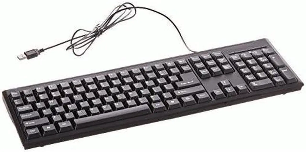 Main image of USB WIRED GENERIC 104 KEY SPILL-RESISTANT KEYBOARD
