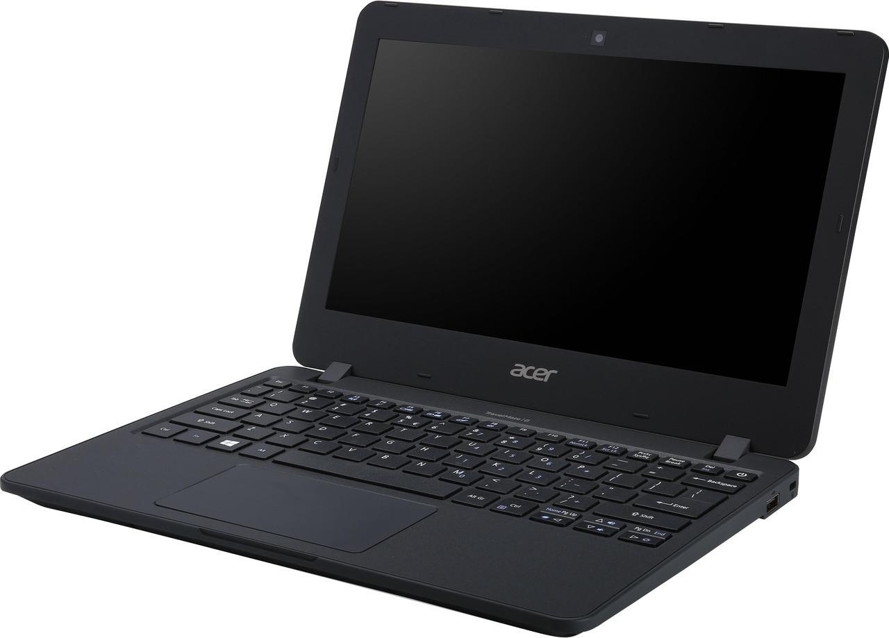 Alt view image 2 of 8 - Acer Laptop TravelMate B Intel Celeron N3060 4GB Memory 64 GB Flash SSD Intel HD Graphics 400 11.6" Non-Touch Screen Windows 10 Pro 64-Bit TMB117-M-C012