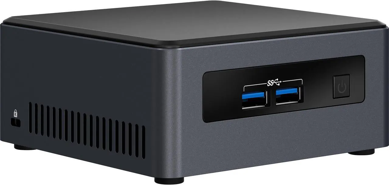 Alt view image 3 of 6 - Intel NUC 7 Business NUC7i3DNHNC Desktop Computer - Intel Core i3 (7th Gen) i3-7100U 2.40 GHz - 4 GB DDR4 SDRAM - 1 TB HDD - Windows 10 Pro 64-bit - Mini PC - Intel HD Graphics 620 Graphics - Wireless