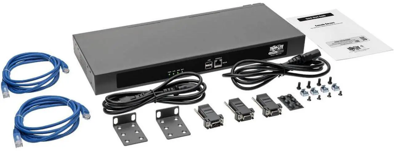 Main image of Tripp Lite Serial Console Server 16-Port 2 USB Ports Dual GbE 4 Gb Flash 1U - Twisted Pair - 2 x Network (RJ-45) - 2 x USB - 16 x Serial Port - 10/100/1000Base-T - Gigabit Ethernet - Desktop, Rack-mou