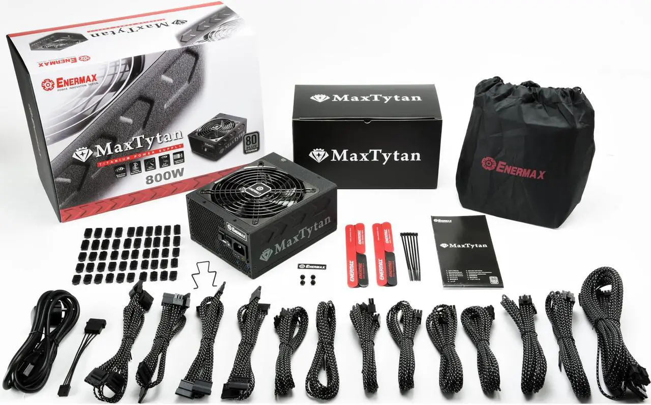 Alt view image 10 of 13 - Enermax MaxTytan 80 PLUS Titanium certified Full Modular 800W Power Supply with Amazing DFR Tech and D.F. switch, Individual Sleeved Cable, Smart Semi-fanless function, 10 years Warranty, EMT800EWT