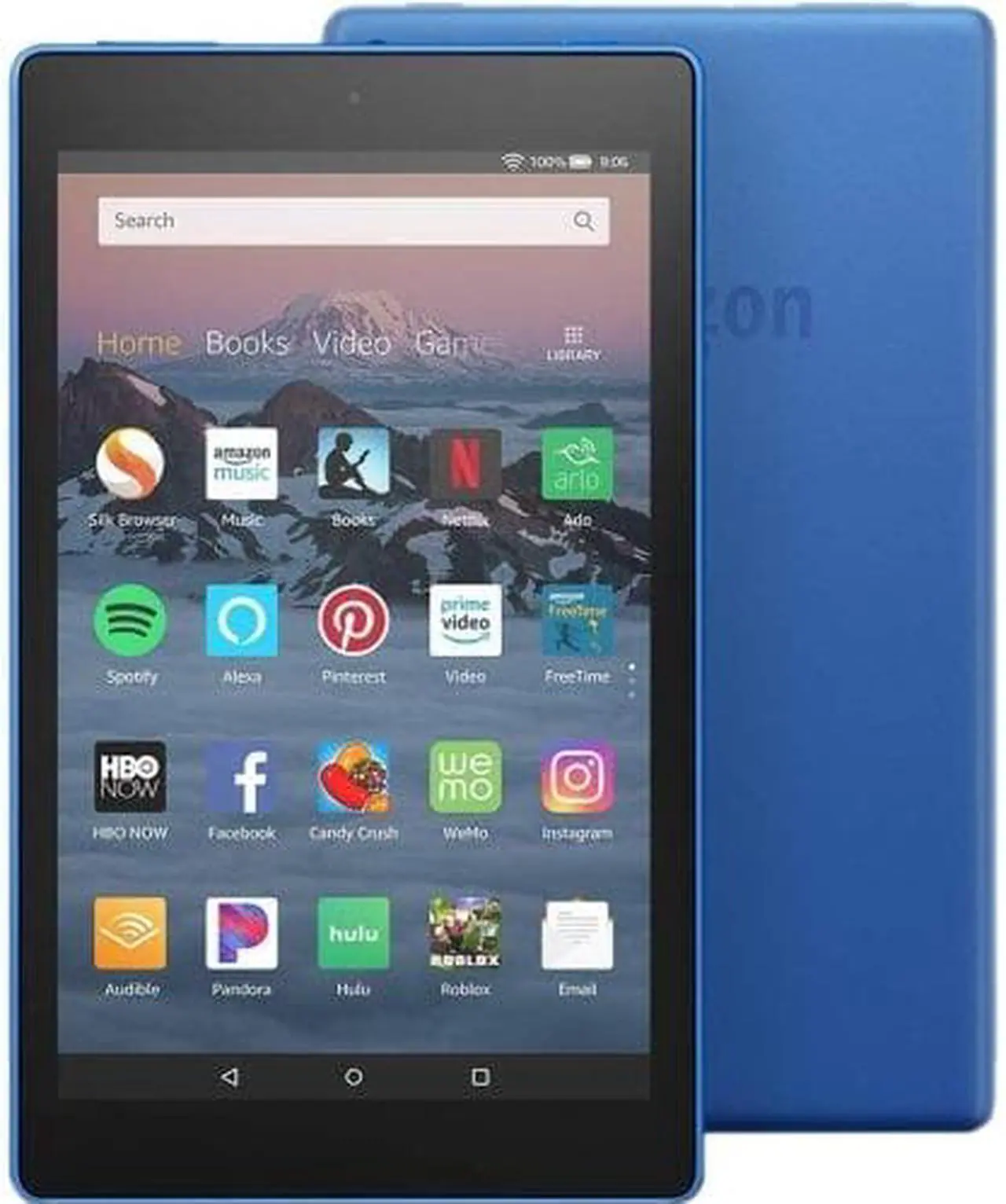 Alt view image 2 of 20 - Amazon Fire HD 8 Tablet 16GB 8" HD Display with Alexa, Blue