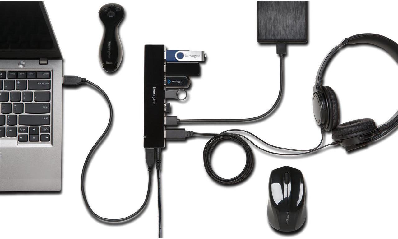 Alt view image 2 of 19 - Kensington K39123AM USB 3.0 7-Port Hub with Charging
