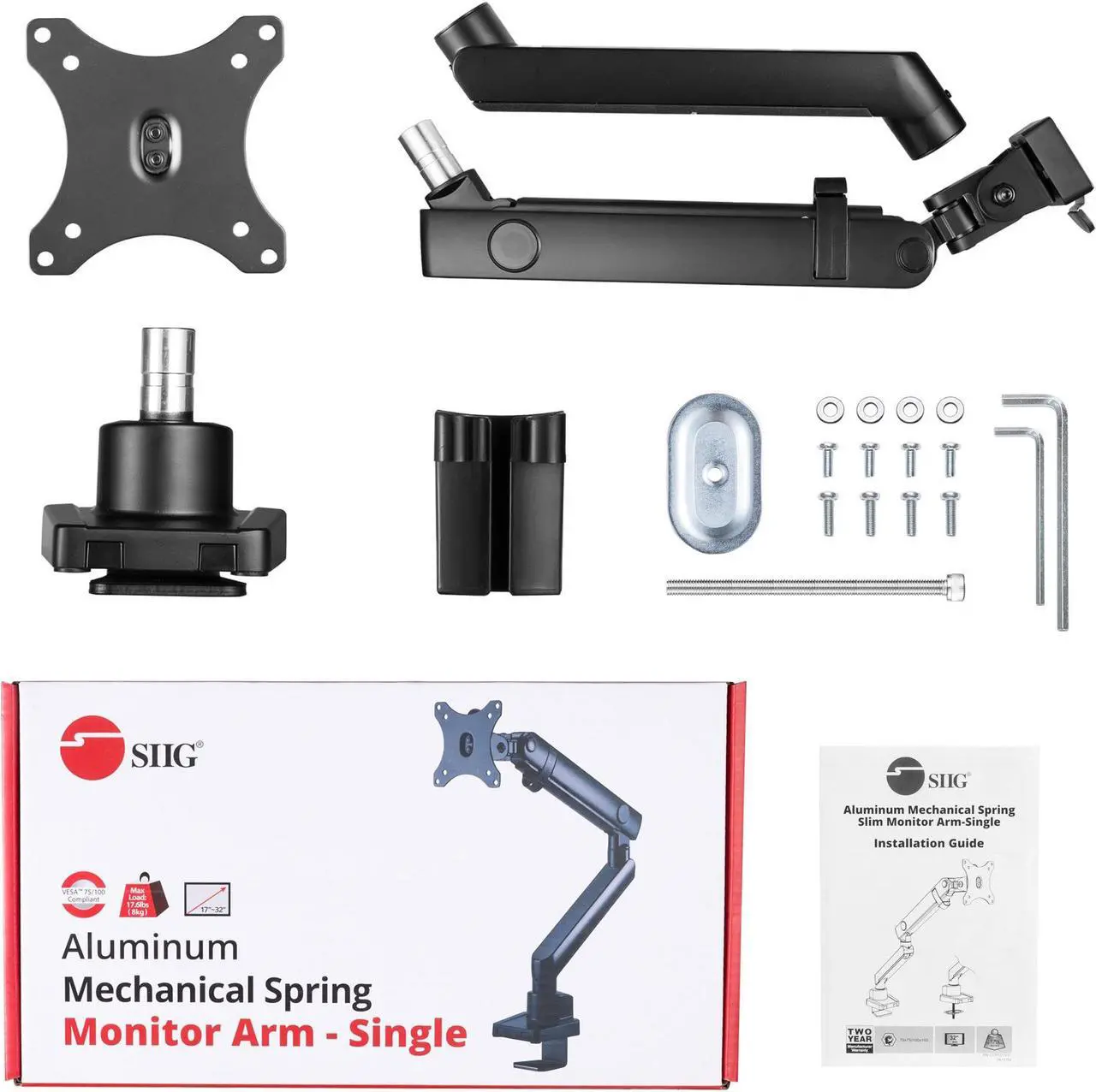 Alt view image 4 of 20 - Siig Mounting Arm For Monitor - Black