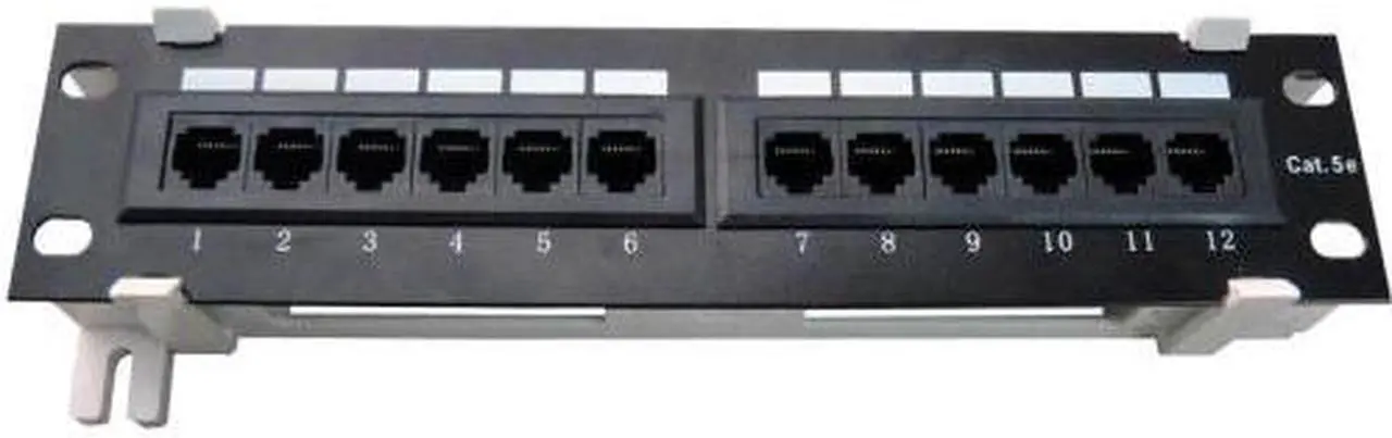Alt view image 3 of 8 - 4XEM 12 Port CAT5E Wall Mount Patch Panel 12 Port(s) - 12 x RJ-45 - 18U High