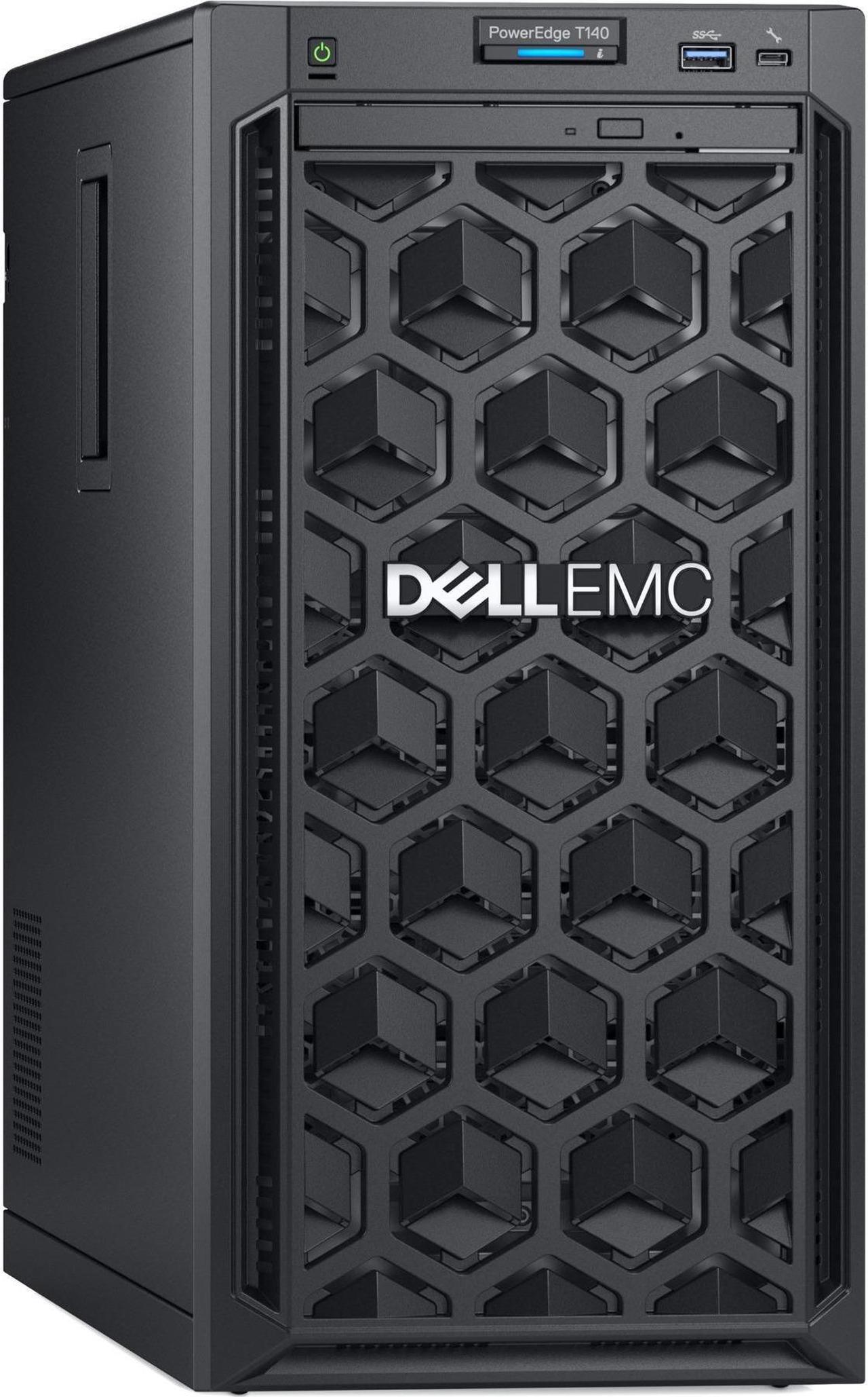 Alt view image 3 of 6 - Dell EMC PowerEdge T140 Mini-tower Server - 1 x Intel Xeon E-2124 Quad-core (4 Core) 3.30 GHz - 8 GB Installed DDR4 SDRAM - 1 TB (1 x 1 TB) Serial ATA HDD - 12Gb/s SAS, Serial ATA/600 Controller - 1 x 365 W