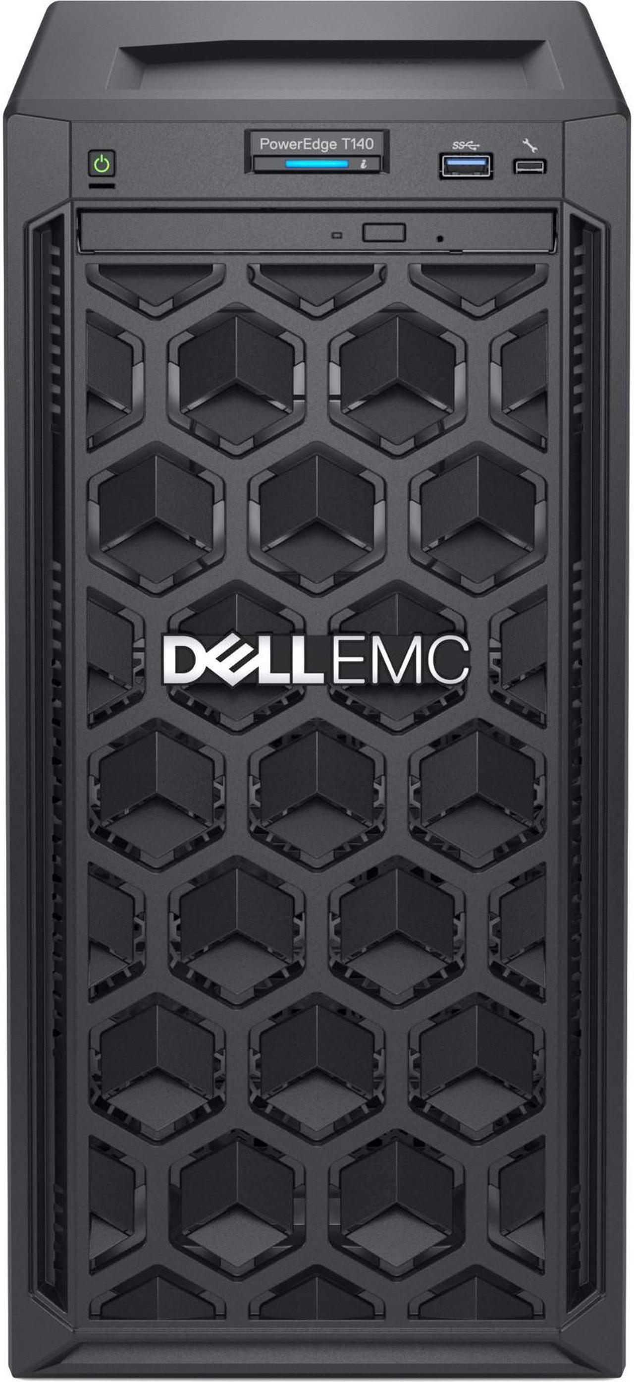Alt view image 4 of 6 - Dell EMC PowerEdge T140 Mini-tower Server - 1 x Intel Xeon E-2124 Quad-core (4 Core) 3.30 GHz - 8 GB Installed DDR4 SDRAM - 1 TB (1 x 1 TB) Serial ATA HDD - 12Gb/s SAS, Serial ATA/600 Controller - 1 x 365 W