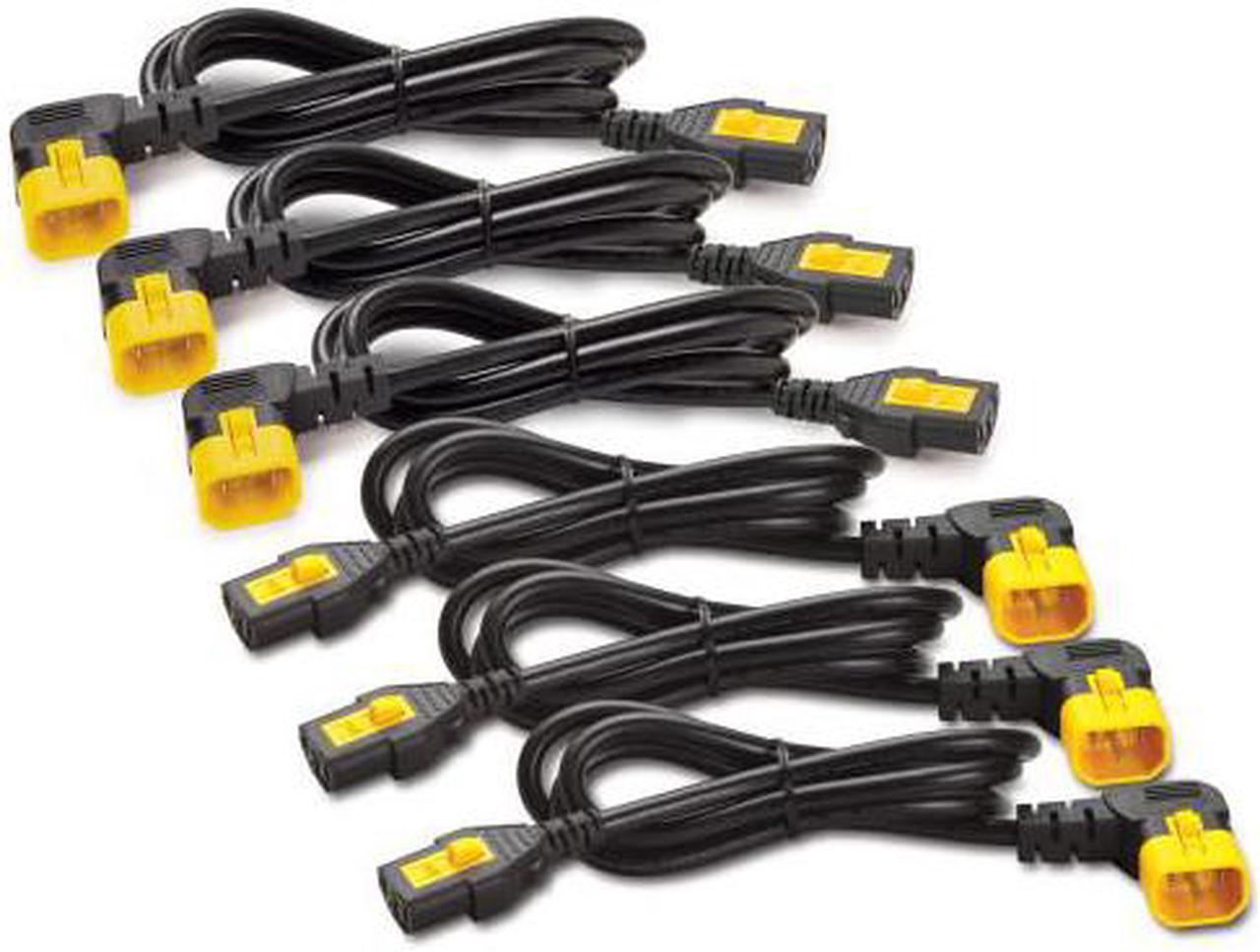 Alt view image 7 of 12 - POWER CORD KIT (6 EA), LOCKING, C13 TO C14 (90 DEGREE), 0.6M, NORTH AMERICA