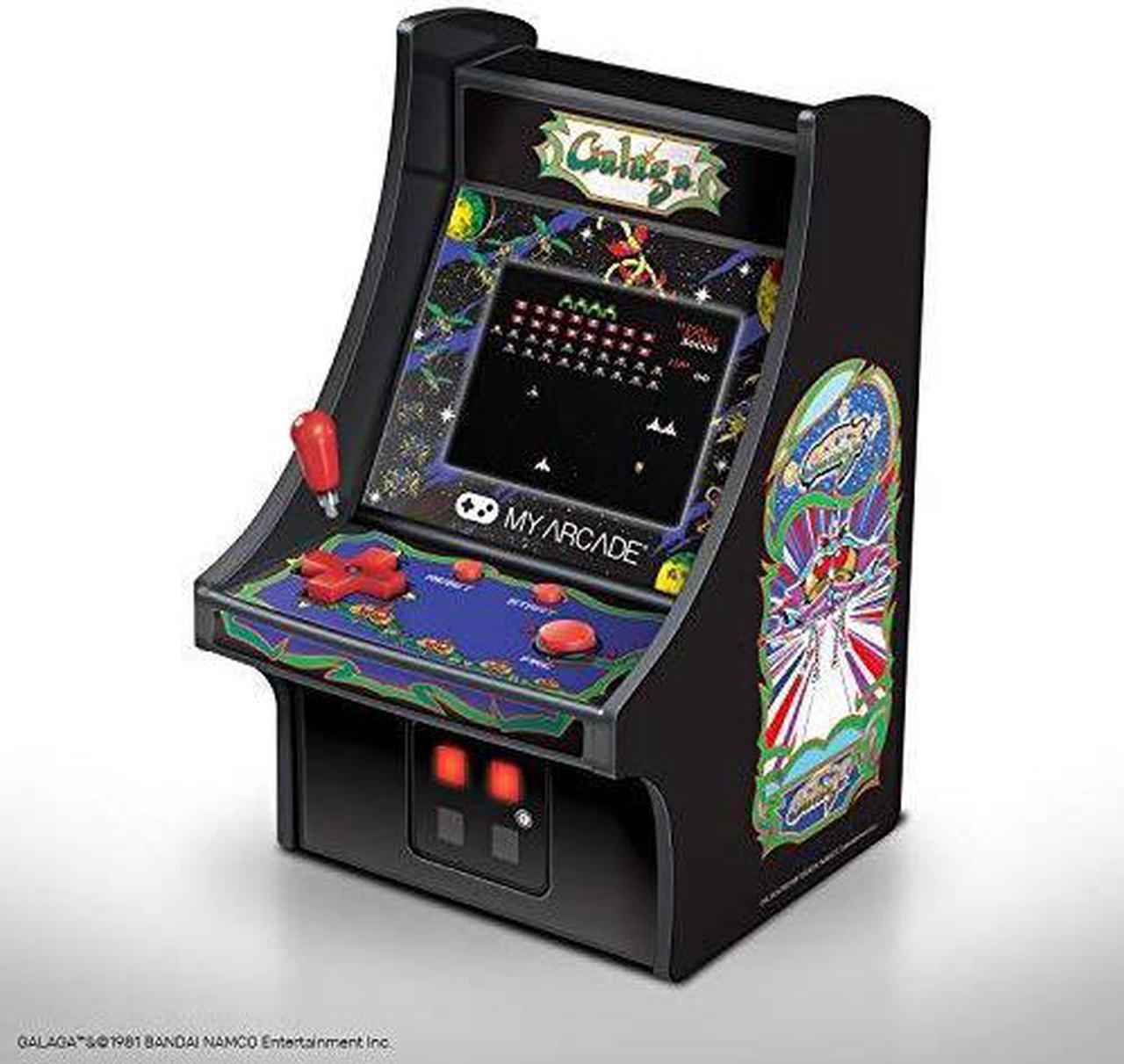 Alt view image 7 of 20 - MY ARCADE BANDAI NAMCO GALAGA 6" Micro Arcade Machine Portable Handheld Video Game