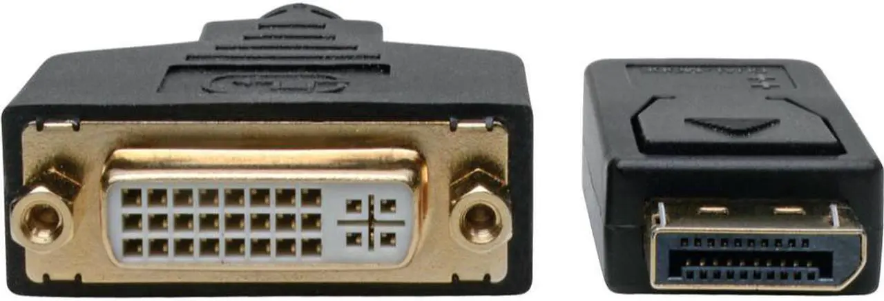 Alt view image 6 of 17 - Tripp Lite Displayport To Dvi Adapter Converter Cable M/F 1080P Black 1Ft