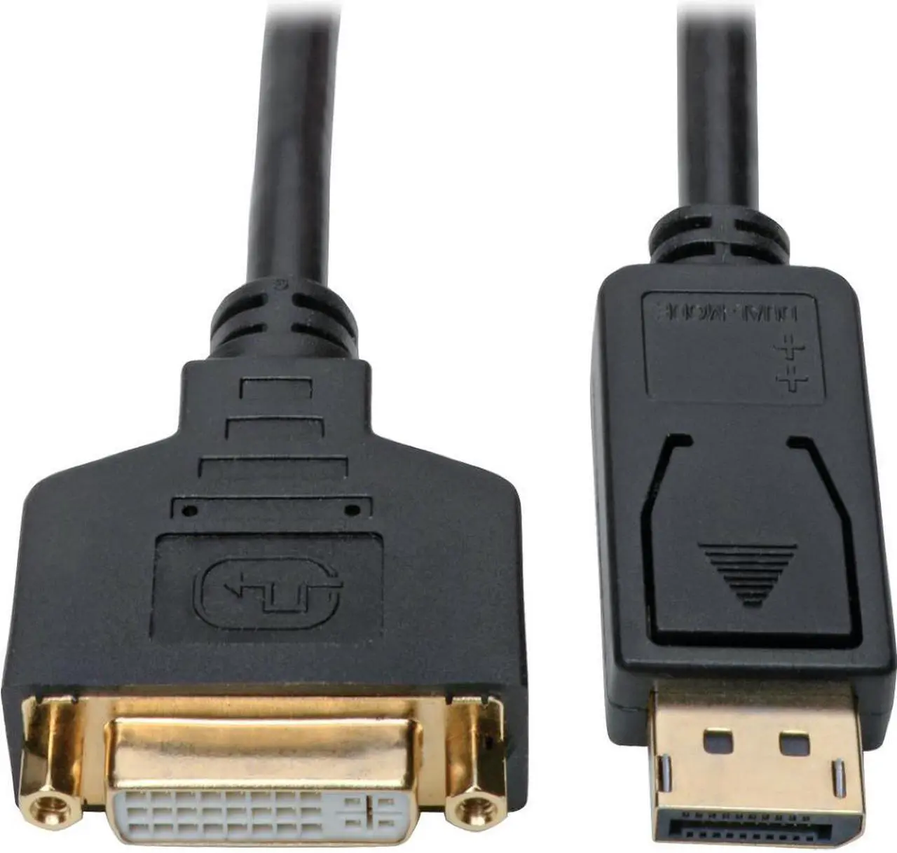 Alt view image 3 of 17 - Tripp Lite Displayport To Dvi Adapter Converter Cable M/F 1080P Black 1Ft