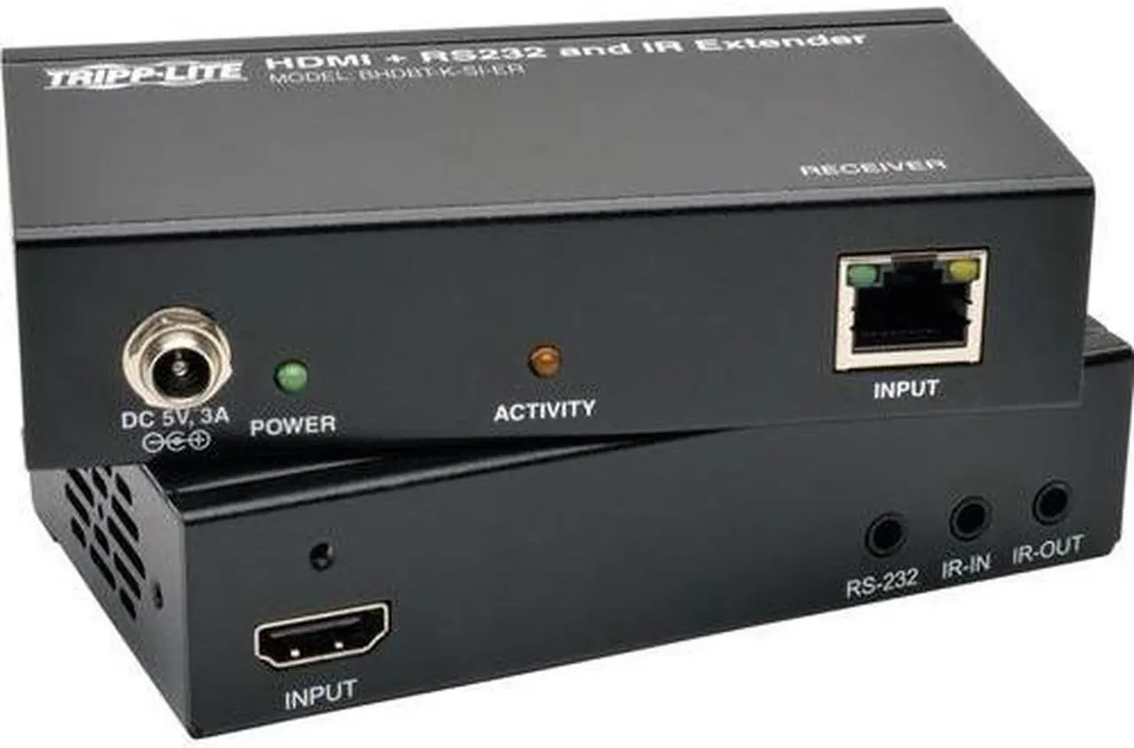 Alt view image 5 of 20 - Tripp Lite BHDBT-K-SI HDBaseT Lite HDMI Over Cat5e/6/6a Extender Kit with Serial and IR Control, 4Kx2K UHD / 1080p, Up to 230-ft. (70M)