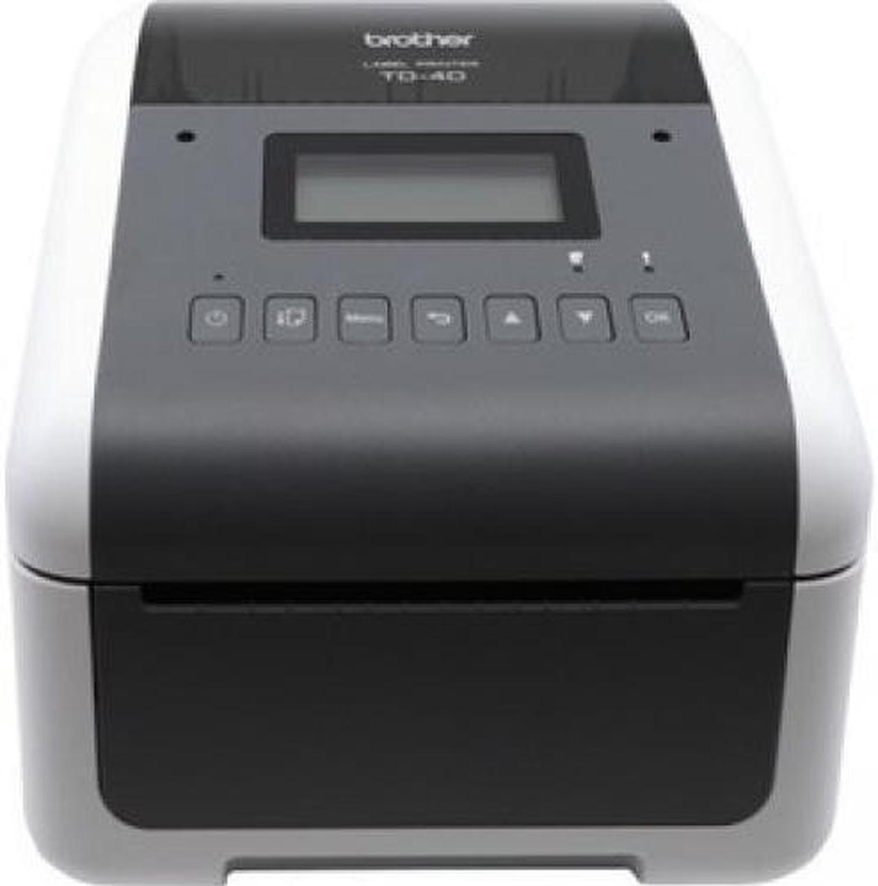 Brother TD-4550DNWB 4.3” Desktop Wireless Network Direct Thermal Label, Tag, Wristband, and Receipt Printer, 300 dpi, USB, Serial, Ethernet LAN, Wi-Fi WLAN, Bluetooth BLE, MFi, Tear Up, Peeler, Cutter