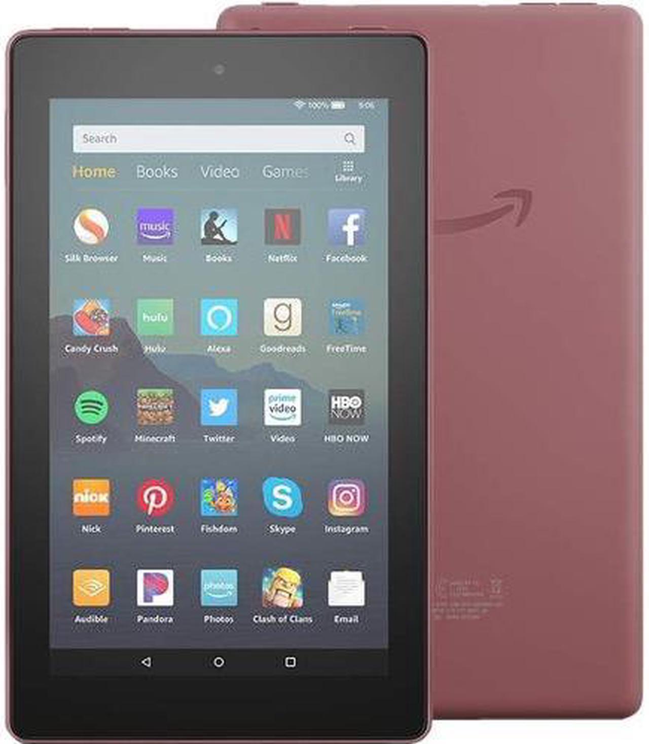 Alt view image 2 of 20 - Amazon Fire 7 2019 7" Tablet 16GB Plum B07HZQBBKL