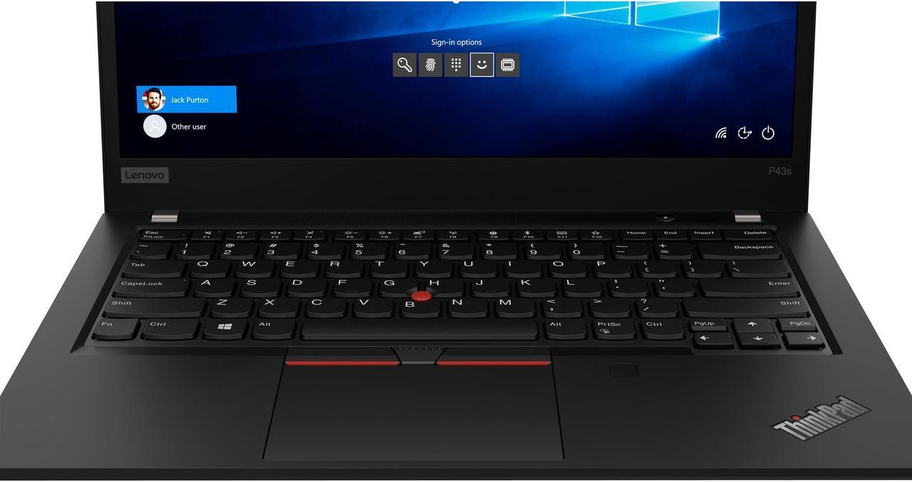 Alt view image 2 of 13 - Lenovo ThinkPad P43s 14" FHD Touchscreen Laptop i7-8565U 16GB 512GB SSD W10P