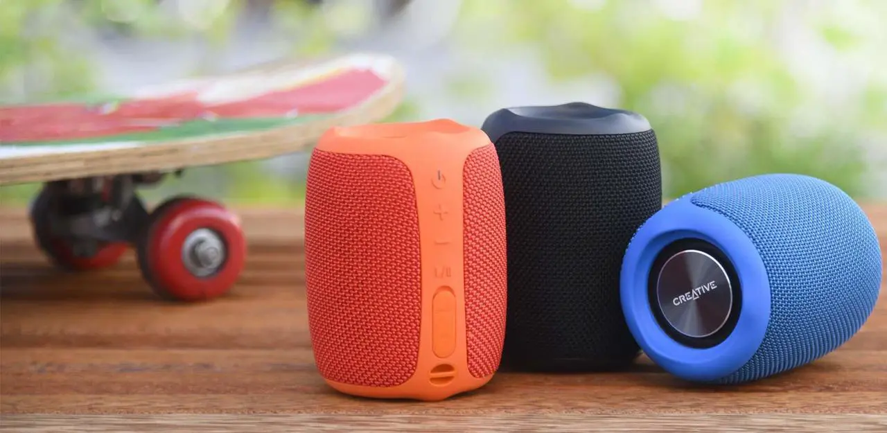 Alt view image 2 of 7 - Creative Muvo Play Portable Bluetooth 5.0 Speaker, IPX7 Waterproof for Outdoors, Up to 10 Hours of Battery Life, with Siri and Google Assistant 51MF8365AA000 (Black)