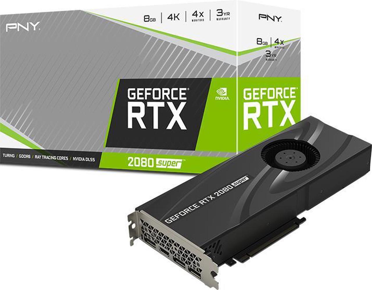 Alt view image 2 of 20 - PNY GeForce RTX 2080 SUPER 8GB GDDR6 PCI Express 3.0 x16 SLI Support Graphics Card VCG20808SBLMPB