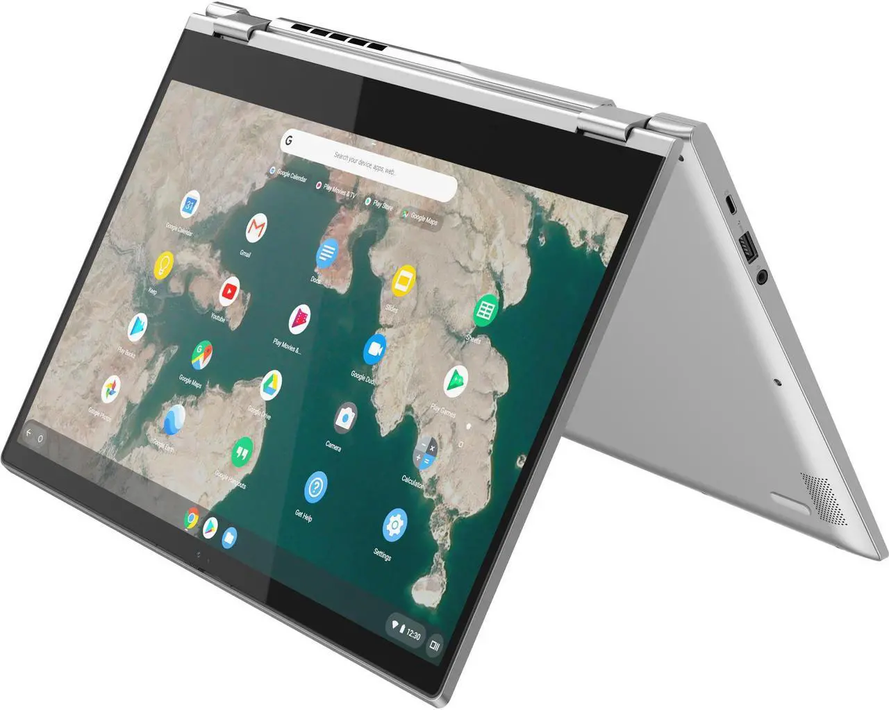 Alt view image 2 of 20 - Lenovo Chromebook C340-15 81T90003US 15.6" Touchscreen Chromebook - 1920 x 1080 - Pentium Gold 4417U - 4 GB RAM - 32 GB Flash Memory