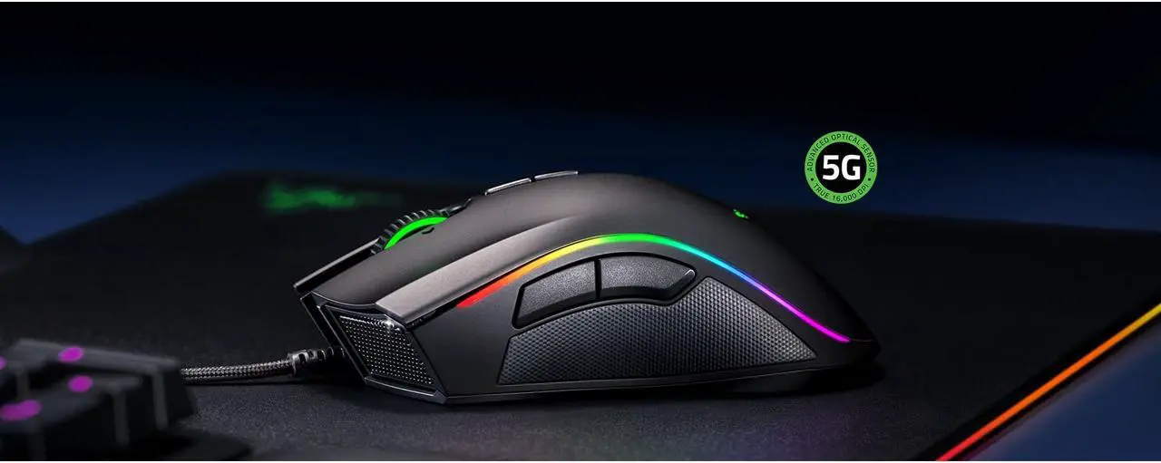 Alt view image 11 of 18 - RAZER MAMBA ELITE: 5G True 16,000 DPI Optical Sensor - 9 Programmable Buttons - Ergonomic Form Factory - Razer Chroma Enabled - Esports Gaming Mouse