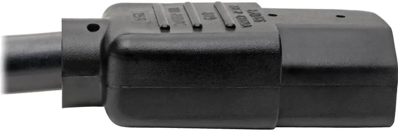 Alt view image 3 of 9 - Tripp Lite Model P007-006-15D 6 ft. Desktop Computer Power Cord, Right-Angle 5-15P to C13 - Heavy Duty, 15A, 125V, 14 AWG, 6 ft. Black