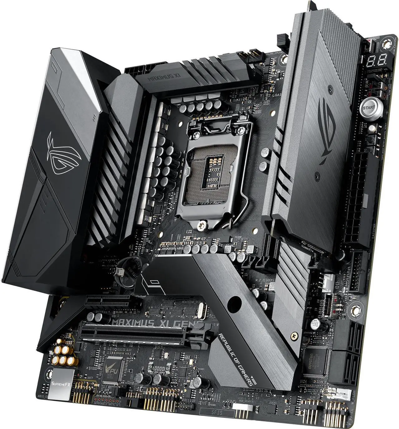 Alt view image 7 of 9 - ASUS ROG MAXIMUS XI GENE LGA 1151 (300 Series) Intel Z390 Micro ATX Intel Motherboard