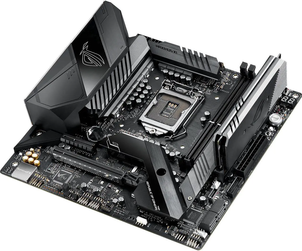 Alt view image 4 of 9 - ASUS ROG MAXIMUS XI GENE LGA 1151 (300 Series) Intel Z390 Micro ATX Intel Motherboard