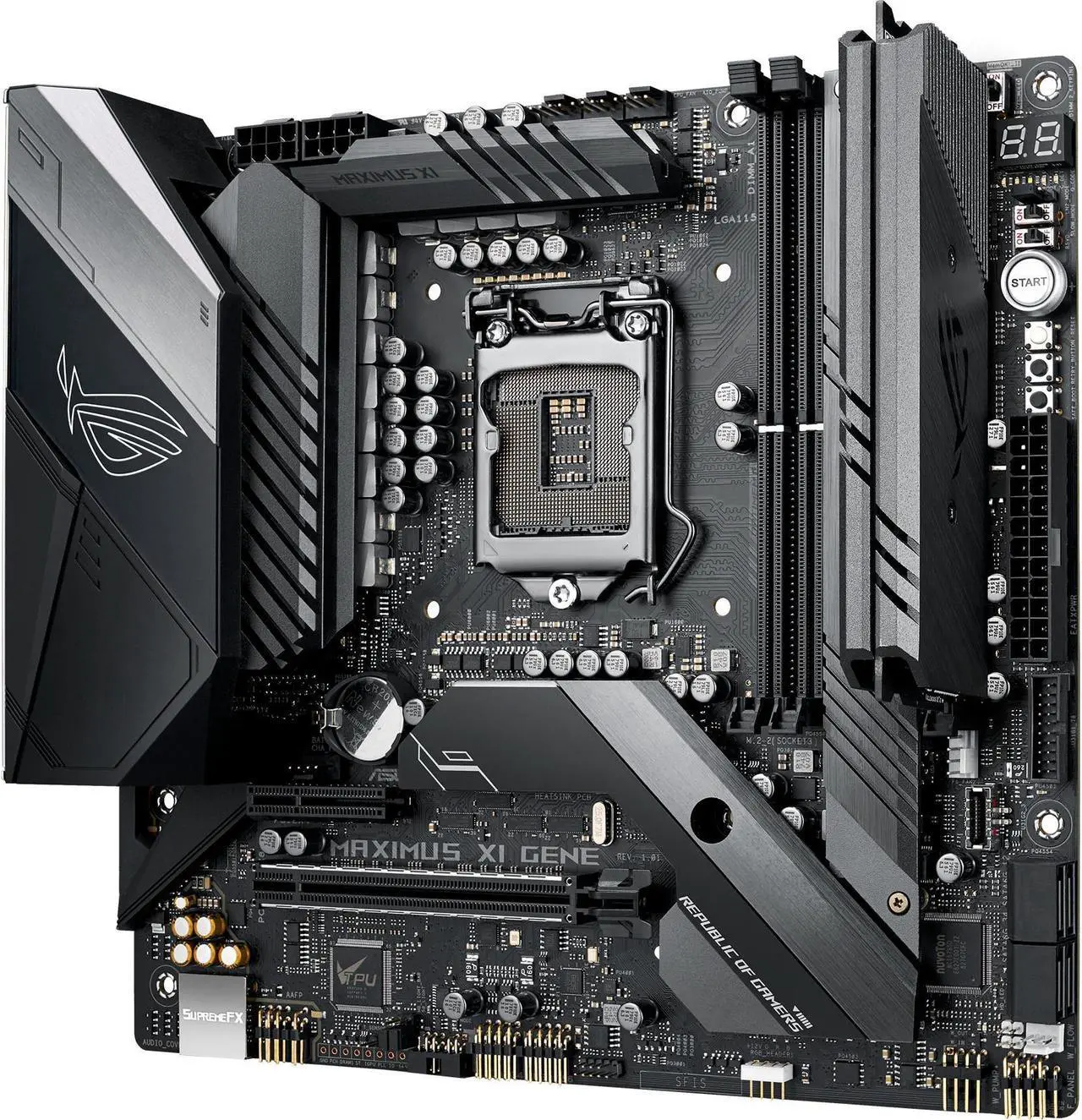 Alt view image 6 of 9 - ASUS ROG MAXIMUS XI GENE LGA 1151 (300 Series) Intel Z390 Micro ATX Intel Motherboard